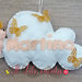 Fiocco Nascita Nuvola con Cerbiatto e Farfalle con nome personalizzato per bambina