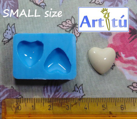 Stampo In Silicone Per Cabochon Resina - 176 Cavità: Cuore, Goccia, Ovale, Quadrato - 3