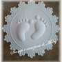 Stampo placca con piedini baby in silicone