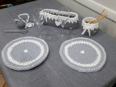 set shabby da tavola portaposate portagrissini due sottopiatti set shabby da tavola portaposate portagrissini due sottopiatti
