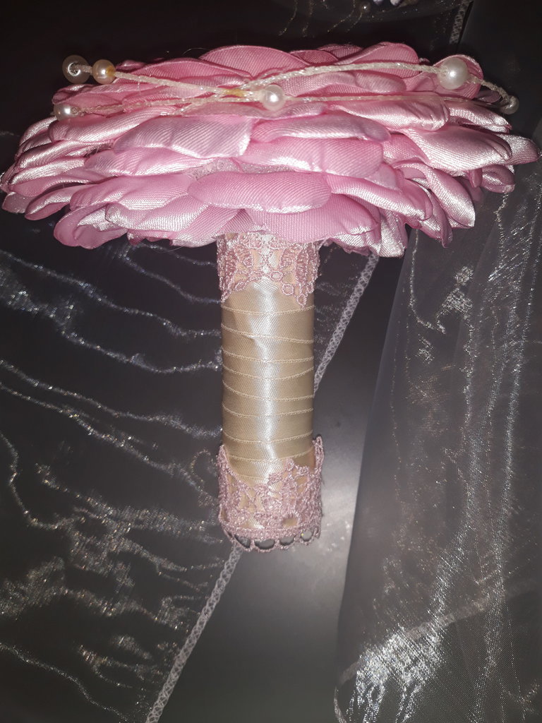 Cestino per fiori da sposa, in raso, per matrimoni, con