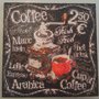 Quadro mosaico passione per il caffè con cornice a giorno misura 25x25