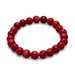 Bracciale elastico uomo donna con perle di corallo rosso naturale da 8 mm chakra cristalloterapia