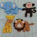 Animali (5 pezzi a scelta) in feltro pannolenci per decorazione bambino bambina