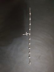 Braccialetto decina rosario 10 grani in zama
