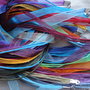 14 collane organza di 14 colori cm.46