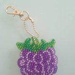 Ciondolo Per Borsa A Cuore Con Strass E Cristallo, Rosa, In Pelle, Portachiavi - Foto 4