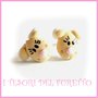 Orecchini Pasqua lobo  perno " Pecora agnello " bianco fimo cernit kawaii Pasqua idea regalo bambina ragazza personalizzabile 