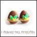 Orecchini Pasqua lobo  perno " Uova cioccolata al latte fiore mimosa  "  fimo cernit kawaii Pasqua idea regalo bambina ragazza personalizzabile 