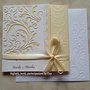 Partecipazione per Matrimonio color ivory e bianco