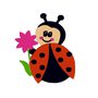 Coccinella con fiore, ladybug,  ricamo a macchina , embroidery design. INSTANT DOWNLOAD