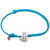 Bracciale di corda con pendente charm in argento I believe I can fly, fatto a mano