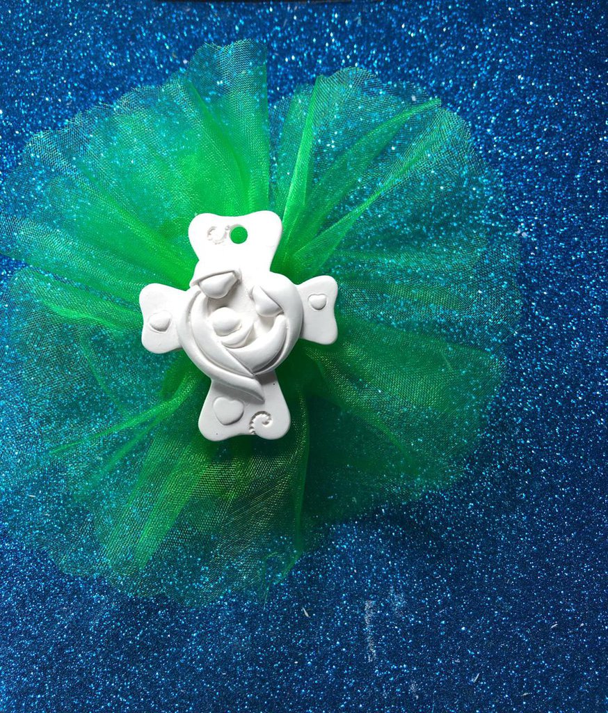 D A N A E Set 20 Croci In Legno Con Sacra Famiglia | Accessori Per Bomboniere Comunione E Cresima