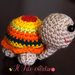 Tartaruga amigurumi pupazzetto realizzato a mano all'uncinetto