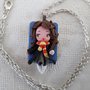 Collana con Hermione, ciondolo Harry Potter in fimo