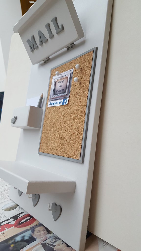 Portachiavi Da Parete A Forma Di Porta Di 'Friends' – Organizer Con Ripiano, Fatto A Mano, Decorazione Casa - 3