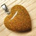 CIONDOLO HEARTS 1 - color ocra con glitter oro rame bronzo - atossico e nichel free