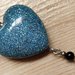 CIONDOLO HEARTS 2 - azzurro con glitter argento azzurro e blu + charm - atossico e nichel free