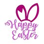 Happy Easter, rabbit ears, embroidery design. INSTANT DOWNLOAD