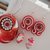 PARURE Orecchini + collana soutache rosso bianca 