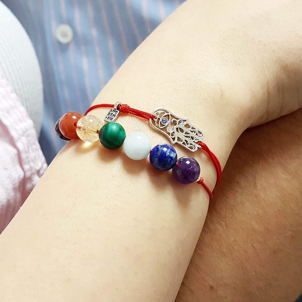 Bracciale Dei 7 Chakra In Pietre Naturali - Amuleto Protettivo E