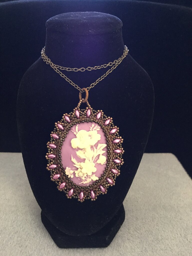 Collana/CIONDOLO QUADRATO Con Cabochon In Resina BIANCO PERLATO - Foto 7