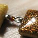 CIONDOLO 4LEVELS 7 - bronzo con glitter oro e nero + ocra con glitter oro e opalescenti - atossico e nichel free