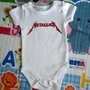 METALLICA body bebe, dipinto a mano, body personalizzati, vestiti neonato, tutte le taglie