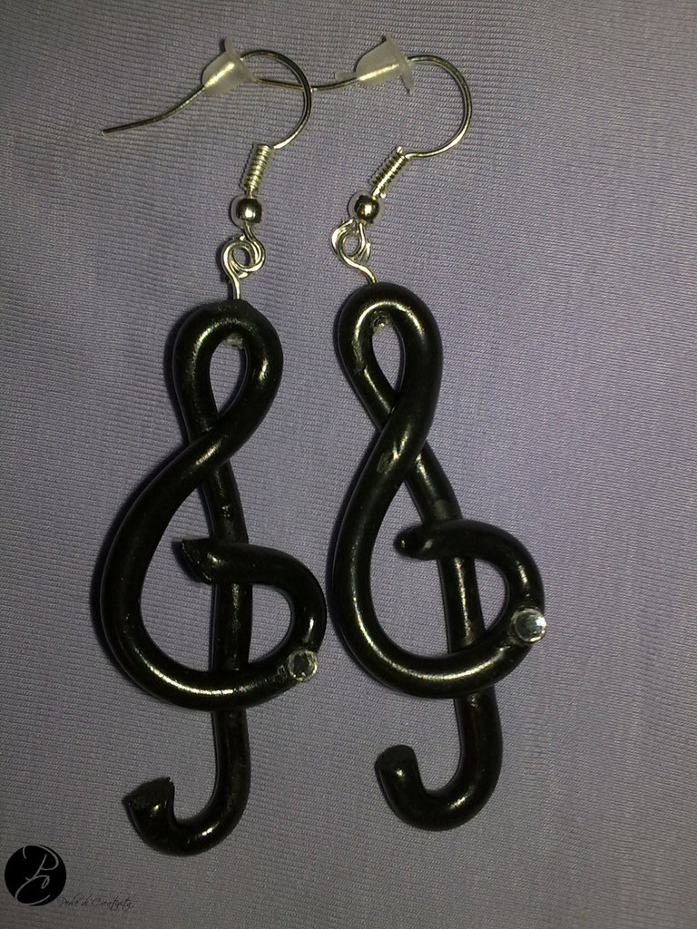 Orecchini A Chiave Di Violino In Argento 925 – Ipoallergenici, Con Astuccio, 1,4 Cm