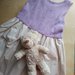 abito uncinetto cotone bambina elegante cerimonia con fiori vestito prendisole lilla