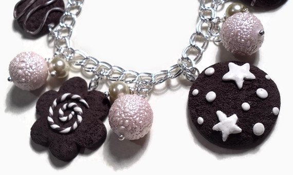 Bracelet Délicieux Avec Pendentif Biscuits - Pierre Turquoise Coeur - Article 227