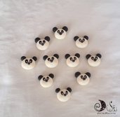 bomboniera panda animaletti faccina complemento decorativo, applicazione, ciondoli personalizzabili