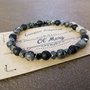 Bracciale onice nero ematite 