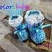 Bomboniera calza di lana baby con ciuccio