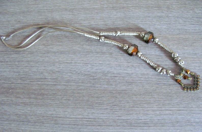 Tata Gisèle - Collana in argento 925/000 rodiato, motivo catena con