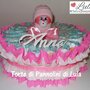 Torta di Pannolini Pampers NEONATO bebè idea regalo, originale ed utile, per nascite, battesimi e baby shower