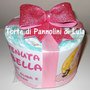 TORTA di PANNOLINI Pampers + NOME DEDICA PERSONALIZZABILE pacco regalo fiocco idea regalo nascita battesimo