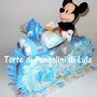 Torta di Pannolini Moto Bicicletta Topolino Pampers idea regalo nascita battesimo