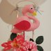 Torta di pannolini tema flamingo 