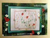 Alfabeto Scarabees Sacres - Kit Punto Croce Picoti Picota