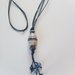 COLLANA CON CIONDOLO CERAMICA AZZURRO BIANCO