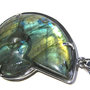 ciondolo ammonite labradorite