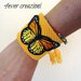 Bracciale macramè handmade con patch farfalla***Linea Flamkingo***Altezza cm 5