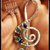 Chiave di violino in alluminio e perline colorate 