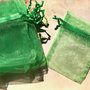 60 sacchetti sacchettini organza - verde mela - 8 x 7,5 cm  offerta