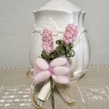 Rametto di fiori rosa, bomboniera per battesimo, bomboniere per comunione e cresima, segnaposto