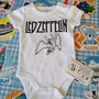 LED ZEPPELIN body bebe, dipinto a mano, body personalizzati, vestiti neonato, tutte le taglie