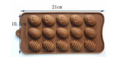 Stampo in Silicone 15 Uovo di Pasqua - Gessi - Fondente - Decorazione Torte - Cioccolato - Sapone - Resina