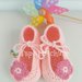 Scarpine a ballerina neonata * cotone e uncinetto * neonato portafortuna scarpe 