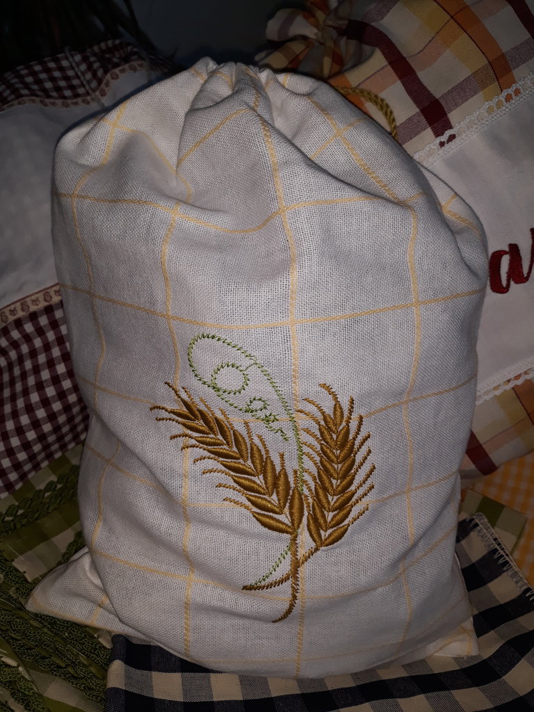 Pizsieat 3 Pezzi Sacchetto Pane in Lino 30 x 40cm +15 x 66cm Sacchetto Portapane Salvafreschezza Riutilizzabili Sacchetti per Pane con Coulisse per Prodotti da Forno, Frutta e Verdura